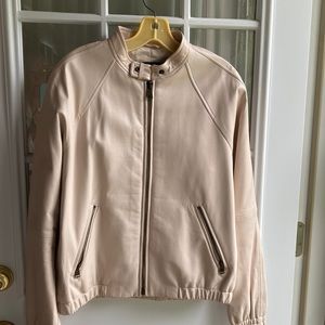 Coach Women's Leather Jacket in Cream